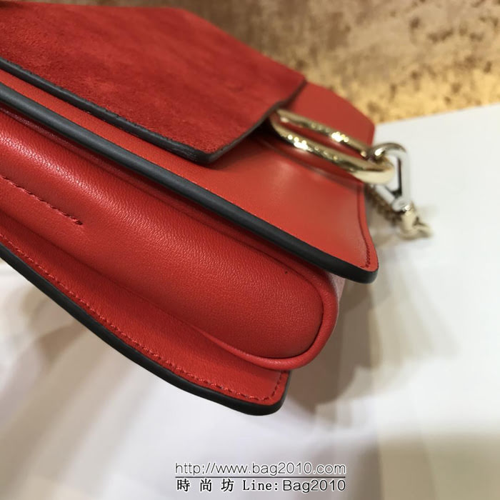 Chloe克洛伊 海外原單 Faye bag 牛皮拼麂皮 單肩斜挎包  ypk1153